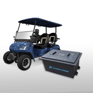 Clouds Power 51.2V105Ah LiFePO4 Golf Cart Battery for Four Seat EZGO with Bluetooth App