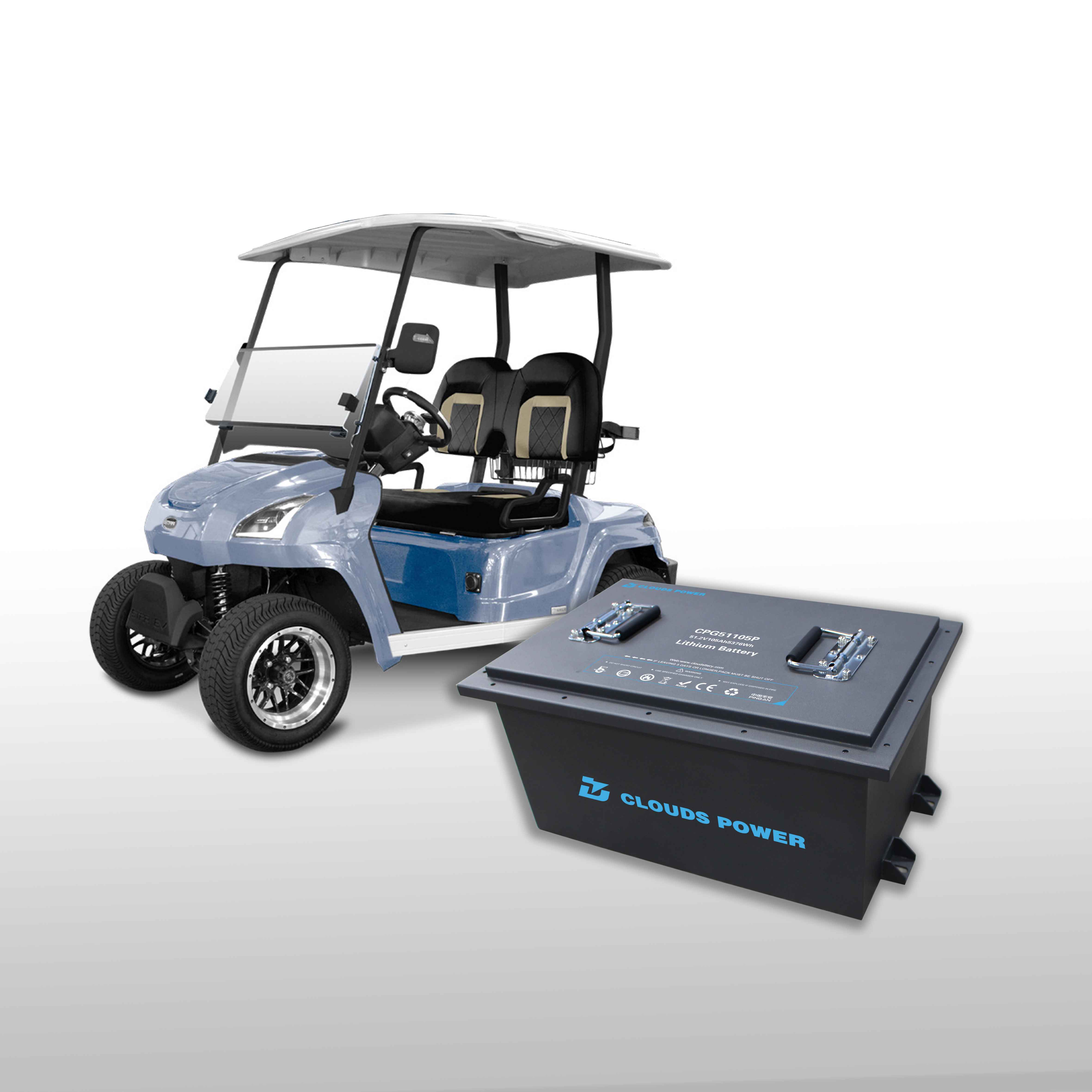 clouds power golf cart battery1