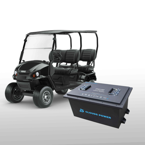 Clouds Power 51.2V105Ah Lithium Battery for 4 Seat LVTONG Electric Golf Cart with Bluetooth App