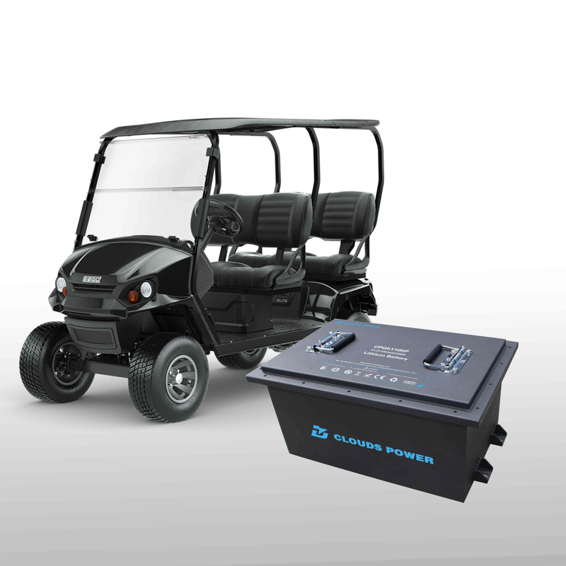 Clouds Power 51.2V105Ah Lithium Battery for 4 Seat LVTONG Electric Golf Cart with Bluetooth App