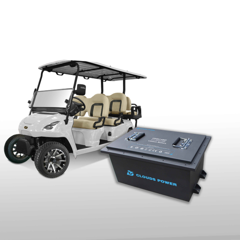 Clouds Power 48V105Ah LiFePO4 Golf Cart Battery for Four Seat Evolution with Bluetooth App