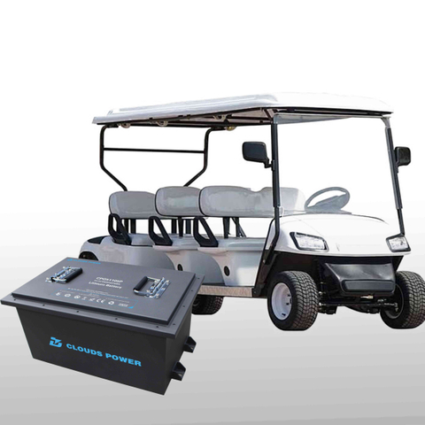 Clouds Power 51.2V105Ah LiFePO4 Battery for Six Seat EAGLE Golf Cart with Bluetooth App UL